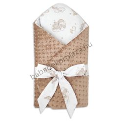 Deluxe Baby babapólya - Cappuccino - felhőn alvó macikák