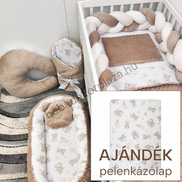 Deluxe Baby teljes babaágynemű garnitúra AJÁNDÉK pelenkázólappal – VÁLASZTHATÓ SZÍNBEN