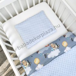 Babaágynemű - 2 részes - világoskék - repcsis mackók
