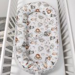 Deluxe Baby többfunkciós babafészek - Minky szürke - vidám szafari