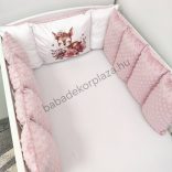 Deluxe Baby Extra párnás rácsvédő - Dreamland Collection - mályvarózsa őzike virágokkal