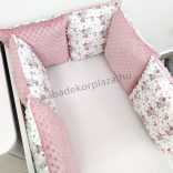 Deluxe Baby Minky párnás rácsvédő 6 db-os - mályvarózsa - egérkék virágokkal