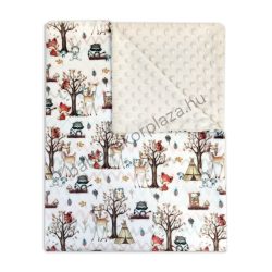   Deluxe Baby 70*90 cm-es mintás wellsoft - Minky babatakaró - erdei állatok