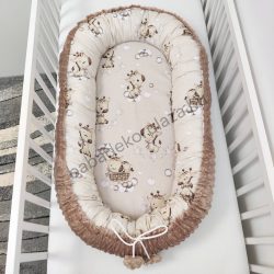   Deluxe Baby többfunkciós babafészek - Minky cappuccino - bébi zsiráf