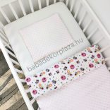 Deluxe Baby 2 részes babaágynemű garnitúra - takaró + párna - világos rózsaszín - katicák