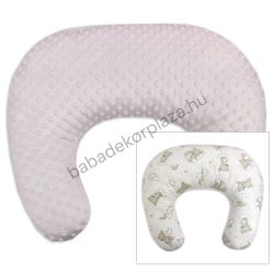   Deluxe Baby Comfort kétoldalas szoptatós párna - világos rózsaszín - felhőn alvó macikák