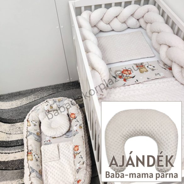 My Happy Baby babaágynemű garnitúra AJÁNDÉK baba-mama párnával – MóKaland I.