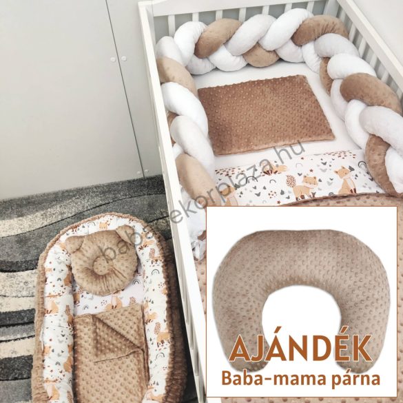 My Happy Baby babaágynemű garnitúra AJÁNDÉK baba-mama párnával – Róka-móka II.