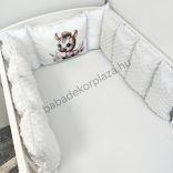 Rácsvédő - Extra párnás - szürke bébi szafari zebra