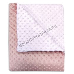   Babatakaró - Minky - bélelt - 70*90 cm  - mályvarózsa-rózsaszín