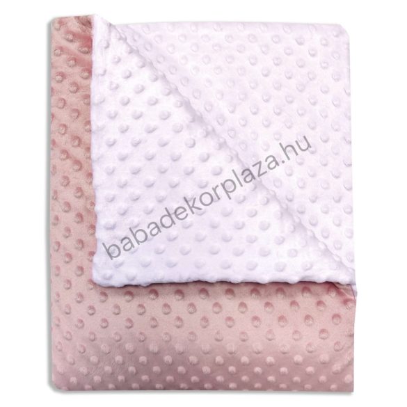 Babatakaró - Minky - bélelt - 70*90 cm  - mályvarózsa-rózsaszín
