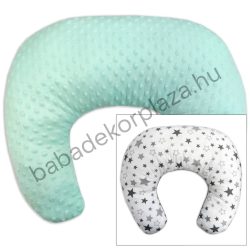 Comfort kétoldalas szoptatós párna - menta - csillagok
