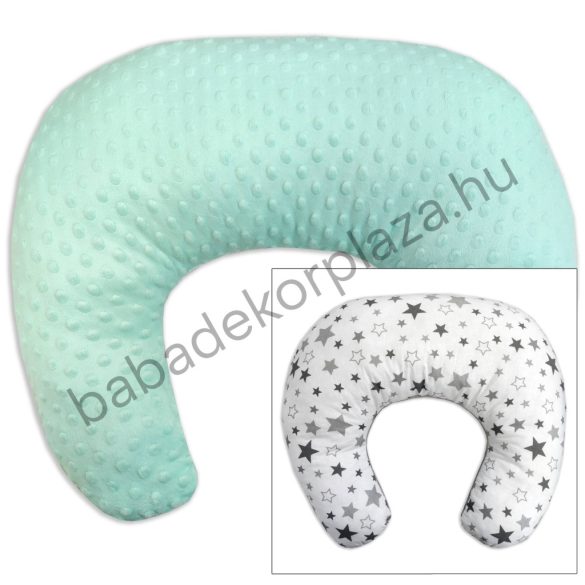 Comfort kétoldalas szoptatós párna - menta - csillagok