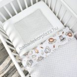 Deluxe Baby 2 részes babaágynemű garnitúra - takaró + párna - Szürke - vidám szafari