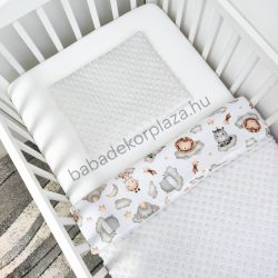   Deluxe Baby 2 részes babaágynemű garnitúra - takaró + párna - Szürke - vidám szafari