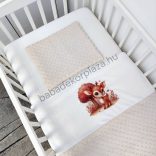 Deluxe Baby 2 részes babaágynemű garnitúra - takaró + párna - mogyoró - őzike az erdőben