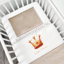   Deluxe Baby 2 részes babaágynemű garnitúra - takaró + párna - aranyhomok - Little Prince