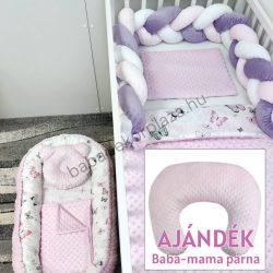   My Happy Baby babaágynemű garnitúra AJÁNDÉK baba-mama párnával – Pillangók IV.