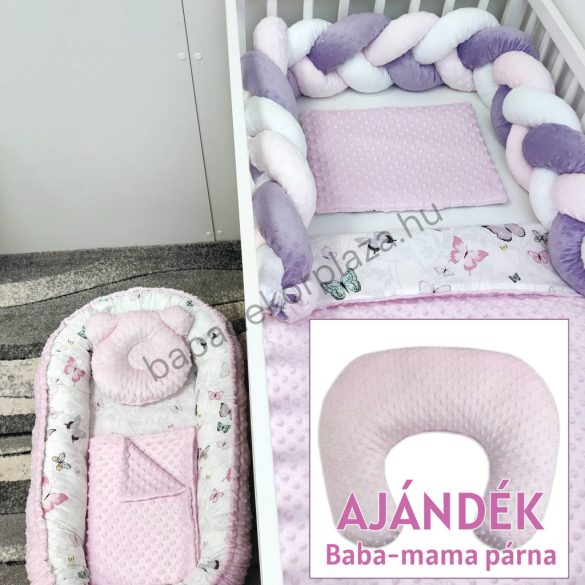 My Happy Baby babaágynemű garnitúra AJÁNDÉK baba-mama párnával – Pillangók IV.
