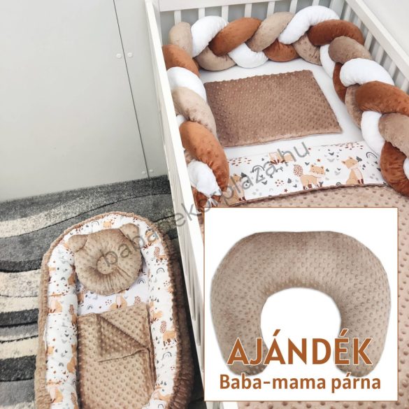 My Happy Baby babaágynemű garnitúra AJÁNDÉK baba-mama párnával – Róka-móka I.