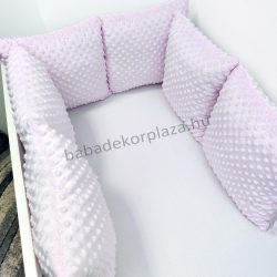   Deluxe Baby Minky párnás rácsvédő 6 db-os - világos rózsaszín