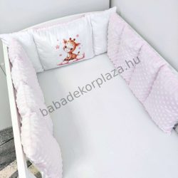 Rácsvédő - Extra párnás - rózsaszín bébi zsiráf