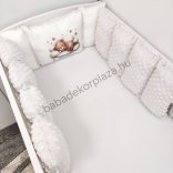 Deluxe Baby Extra párnás rácsvédő - Dreamland Collection - mogyoró alvó maci