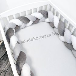   Minky fonott rácsvédő - tricolor (grafit - szürke - fehér) - VÁLASZTHATÓ MÉRETBEN