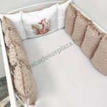 Deluxe Baby Extra párnás rácsvédő - Dreamland Collection - cappuccino szavanna zsiráf