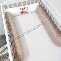 Hengerpárna - 210 cm - cappuccino bébi erdei állatok