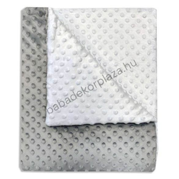 Babatakaró - Minky - bélelt - 70*90 cm  - grafit - szürke
