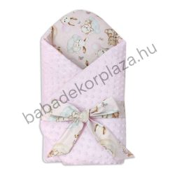 Babapólya - rózsaszín - bébi erdei állatok