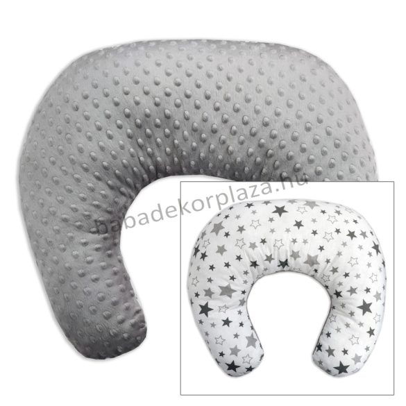 Comfort kétoldalas szoptatós párna - grafitszürke - csillagok