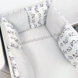 Rácsvédő párna 6 db-os - Minky - szürke - zebrák lufikkal