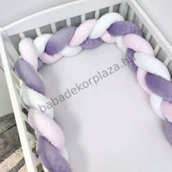   Fonott rácsvédő Minky - tricolor (orgona - rózsaszín - fehér) - VÁLASZTHATÓ MÉRETBEN