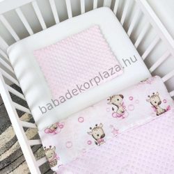 Babaágynemű - 2 részes - rózsaszín - bébi zsiráf
