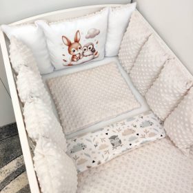 Babaágyneműk párnás rácsvédővel